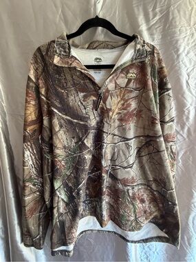 Medalist Realtree-Style Camo Quarter Zip Pullover Size XXL